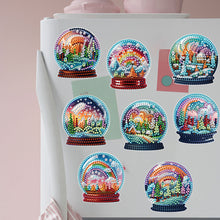 Load image into Gallery viewer, 8 Pcs Diamond Painting Magnets Refrigerator for Adult Kid (Rainbow Crystal Ball)
