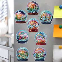 Load image into Gallery viewer, 8 Pcs Diamond Painting Magnets Refrigerator for Adult Kid (Rainbow Crystal Ball)