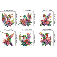 Load image into Gallery viewer, 6 Pcs Diamond Painting Magnets Refrigerator for Adult Kid Beginners(Hummingbird)