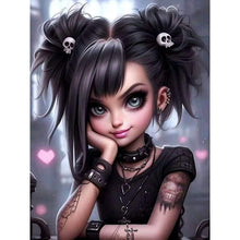 Load image into Gallery viewer, Diamond Painting - Full Round - cute pet girl (30*40CM)