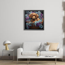 Load image into Gallery viewer, Diamond Painting - Full Square - flower basket puppy (45*45CM)