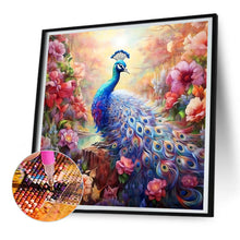Load image into Gallery viewer, Diamond Painting - Full Round - flower peacock (30*30CM)