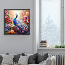 Load image into Gallery viewer, Diamond Painting - Full Round - flower peacock (30*30CM)