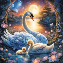 Load image into Gallery viewer, Diamond Painting - Full Round - swan (30*30CM)