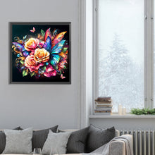 Load image into Gallery viewer, Diamond Painting - Full Round - flowers and butterflies (30*30CM)
