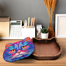 Load image into Gallery viewer, Wood Diamond Painting Jewelry Box Kit for Rings Necklace Organizer (Cat Head)