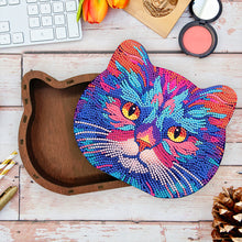 Load image into Gallery viewer, Wood Diamond Painting Jewelry Box Kit for Rings Necklace Organizer (Cat Head)