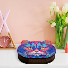 Load image into Gallery viewer, Wood Diamond Painting Jewelry Box Kit for Rings Necklace Organizer (Cat Head)