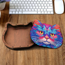 Load image into Gallery viewer, Wood Diamond Painting Jewelry Box Kit for Rings Necklace Organizer (Cat Head)