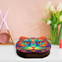 Load image into Gallery viewer, Wood Diamond Painting Jewelry Box Kit for Rings Necklace Organizer (Cat Head)
