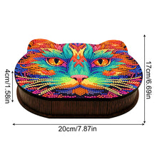 Load image into Gallery viewer, Wood Diamond Painting Jewelry Box Kit for Rings Necklace Organizer (Cat Head)