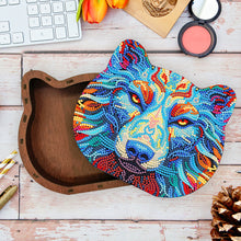 Load image into Gallery viewer, Wood Diamond Painting Jewelry Box Kit for Rings Necklace Organizer (Wolf Head)