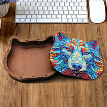 Load image into Gallery viewer, Wood Diamond Painting Jewelry Box Kit for Rings Necklace Organizer (Wolf Head)