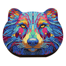 Load image into Gallery viewer, Wood Diamond Painting Jewelry Box Kit for Rings Necklace Organizer (Wolf Head)