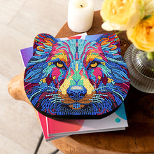 Load image into Gallery viewer, Wood Diamond Painting Jewelry Box Kit for Rings Necklace Organizer (Wolf Head)
