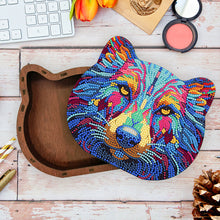 Load image into Gallery viewer, Wood Diamond Painting Jewelry Box Kit for Rings Necklace Organizer (Wolf Head)