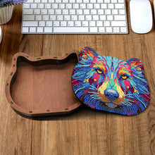 Load image into Gallery viewer, Wood Diamond Painting Jewelry Box Kit for Rings Necklace Organizer (Wolf Head)