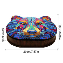 Load image into Gallery viewer, Wood Diamond Painting Jewelry Box Kit for Rings Necklace Organizer (Wolf Head)