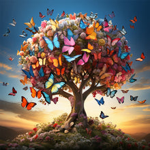 Load image into Gallery viewer, Diamond Painting - Full Square - butterfly tree (40*40CM)
