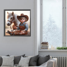 Load image into Gallery viewer, Diamond Painting - Full Round - Cowgirl with horse (30*30CM)