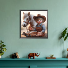 Load image into Gallery viewer, Diamond Painting - Full Round - Cowgirl with horse (30*30CM)