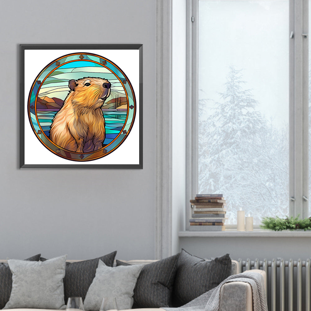 Diamond Painting - Full Round - capibala glass painting (30*30CM)