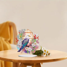 Load image into Gallery viewer, Acrylic Flowers Bird Cage Diamond Painting Tabletop Ornamen for Office Decor