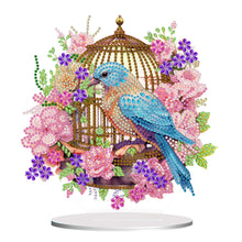 Load image into Gallery viewer, Acrylic Flowers Bird Cage Diamond Painting Tabletop Ornamen for Office Decor