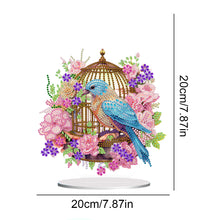 Load image into Gallery viewer, Acrylic Flowers Bird Cage Diamond Painting Tabletop Ornamen for Office Decor