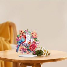 Load image into Gallery viewer, Acrylic Flowers Bird Cage Diamond Painting Tabletop Ornamen for Office Decor