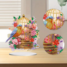 Load image into Gallery viewer, Acrylic Flowers Bird Cage Diamond Painting Tabletop Ornamen for Office Decor