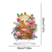 Load image into Gallery viewer, Acrylic Flowers Bird Cage Diamond Painting Tabletop Ornamen for Office Decor