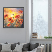 Load image into Gallery viewer, Diamond Painting - Full Round - poppy flower (30*30CM)
