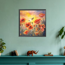 Load image into Gallery viewer, Diamond Painting - Full Round - poppy flower (30*30CM)
