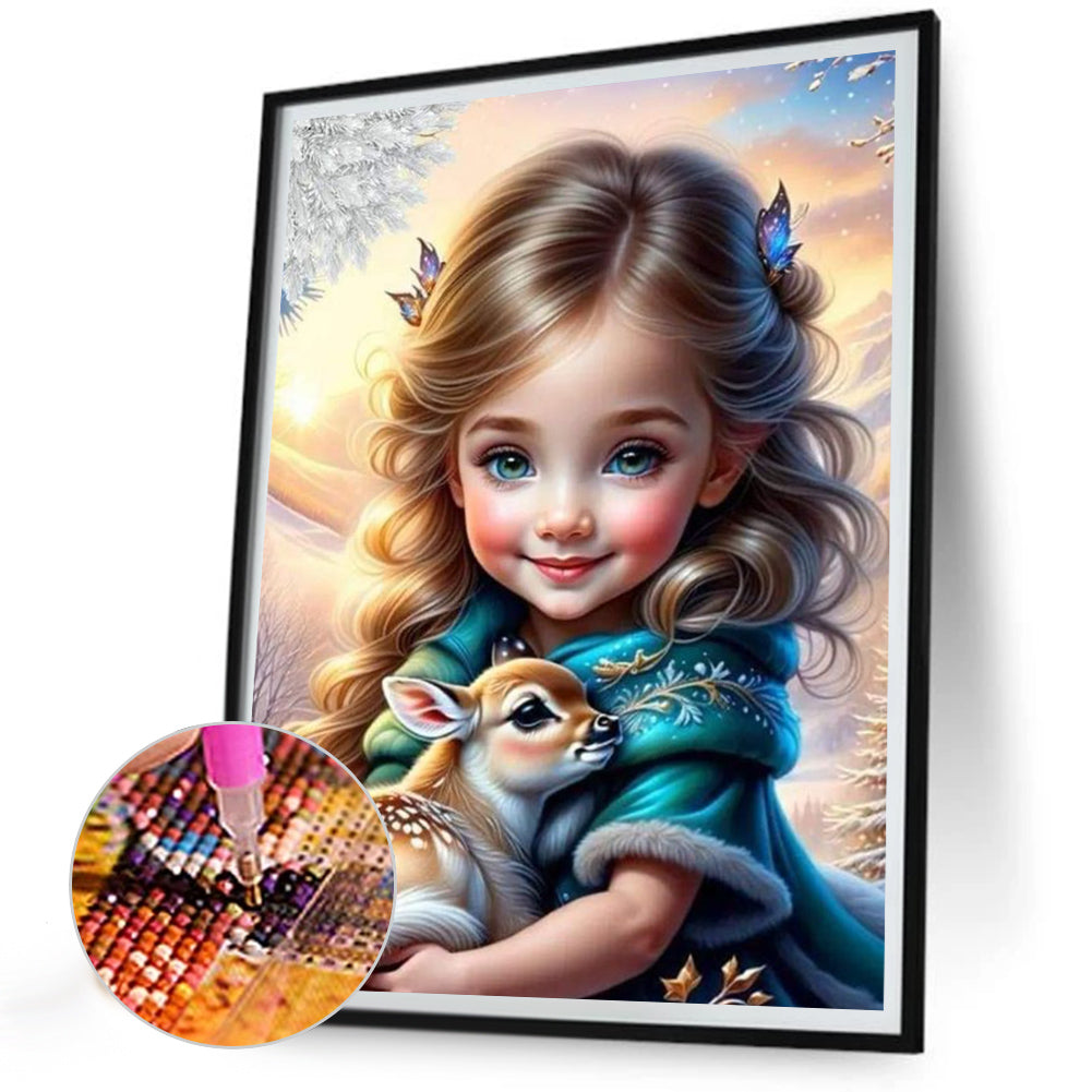 Diamond Painting - Full Round - sweet girl (30*40CM)