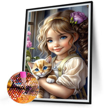 Load image into Gallery viewer, Diamond Painting - Full Round - sweet girl (30*40CM)