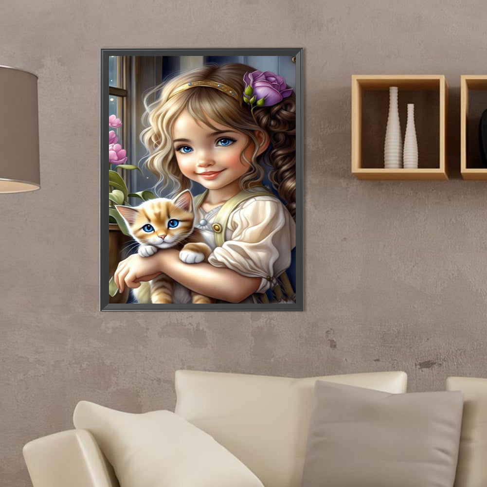Diamond Painting - Full Round - sweet girl (30*40CM)