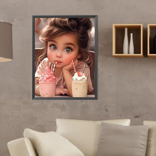 Load image into Gallery viewer, Diamond Painting - Full Round - sweet girl (30*40CM)