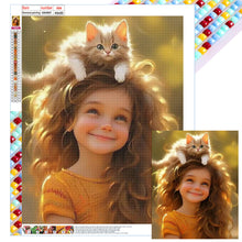 Load image into Gallery viewer, Diamond Painting - Full Square - cute pet girl (40*50CM)