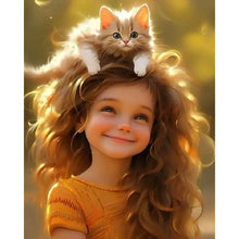 Load image into Gallery viewer, Diamond Painting - Full Square - cute pet girl (40*50CM)