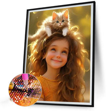 Load image into Gallery viewer, Diamond Painting - Full Square - cute pet girl (40*50CM)