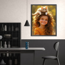 Load image into Gallery viewer, Diamond Painting - Full Square - cute pet girl (40*50CM)
