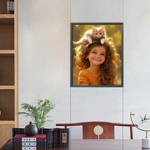 Load image into Gallery viewer, Diamond Painting - Full Square - cute pet girl (40*50CM)