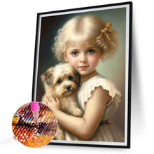Load image into Gallery viewer, Diamond Painting - Full Square - cute pet girl (40*50CM)