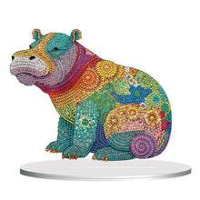 Load image into Gallery viewer, Acrylic Hippo Diamond Painting Desktop Decorations for Home Office Desktop Decor