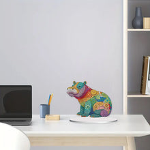 Load image into Gallery viewer, Acrylic Hippo Diamond Painting Desktop Decorations for Home Office Desktop Decor