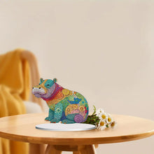 Load image into Gallery viewer, Acrylic Hippo Diamond Painting Desktop Decorations for Home Office Desktop Decor