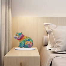 Load image into Gallery viewer, Acrylic Hippo Diamond Painting Desktop Decorations for Home Office Desktop Decor