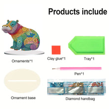 Load image into Gallery viewer, Acrylic Hippo Diamond Painting Desktop Decorations for Home Office Desktop Decor