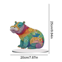 Load image into Gallery viewer, Acrylic Hippo Diamond Painting Desktop Decorations for Home Office Desktop Decor